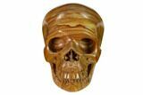 Realistic, Polished Picture Jasper Skull #151160-1